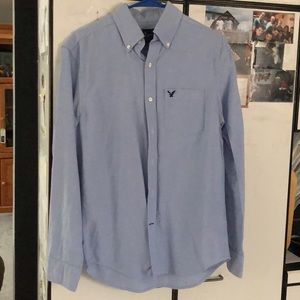 American Eagle Blue Button Down